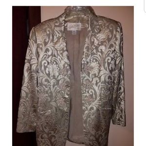Metallic blazer with padded shoulders